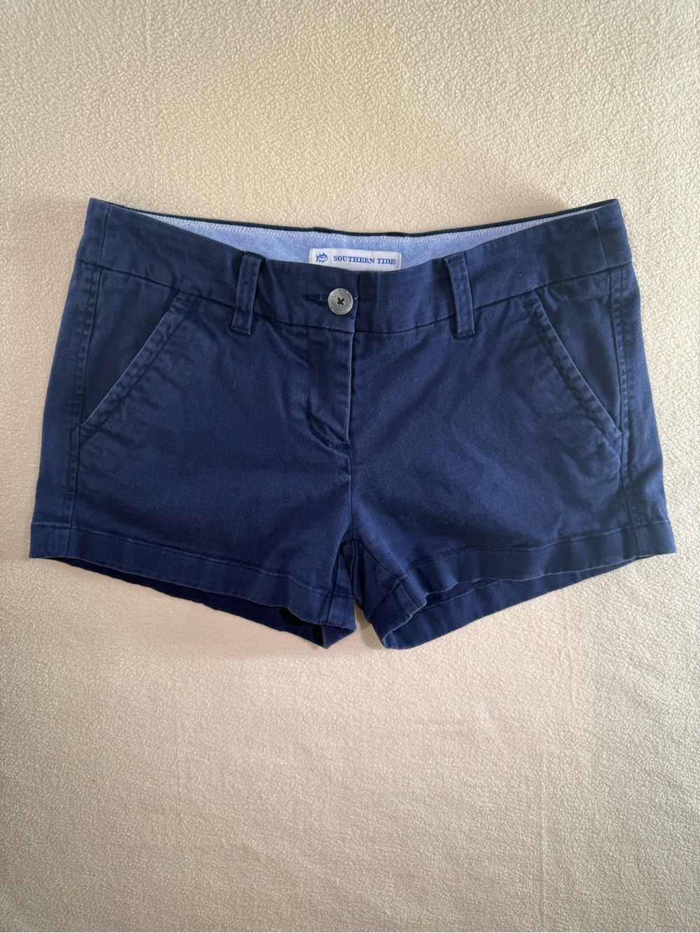 Southern Tide Navy Chino Shorts Women’s Size 0 Preppy Stretch Casual